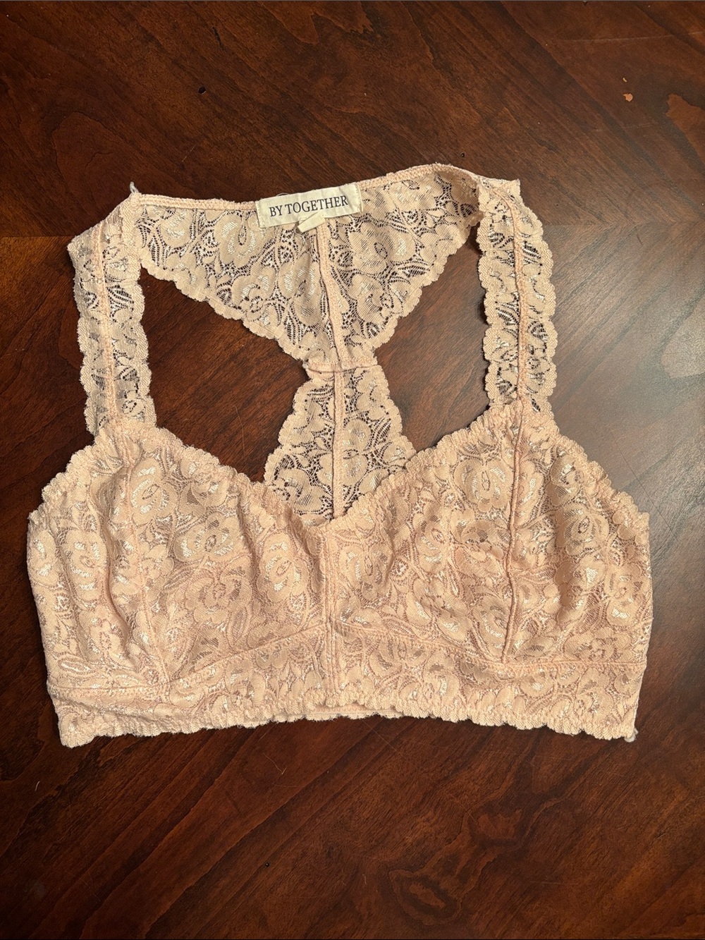 By Together Lace Bralette in Light Peach